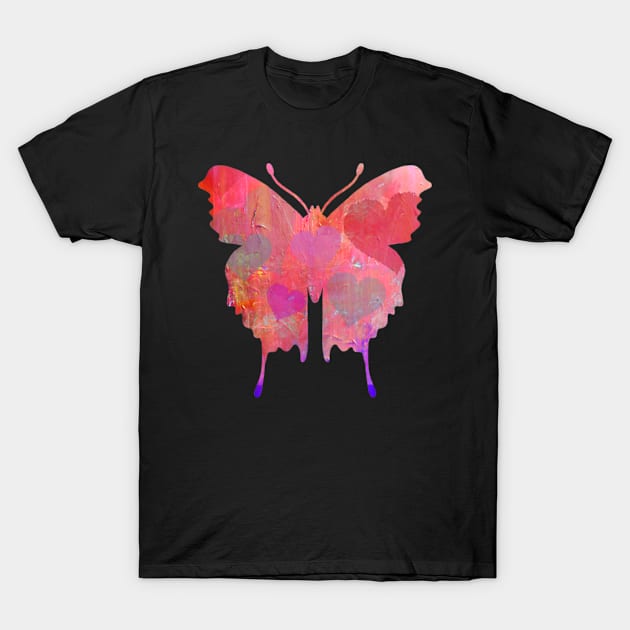 Butterfly Hearts Graphic T-Shirt by Near-Face Goddess